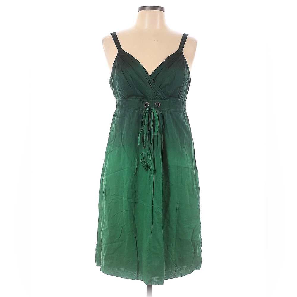 PREMISE Women's Size 6 Green Ombré Casual Dress V Neck